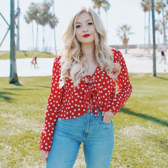 polka dot top asos
